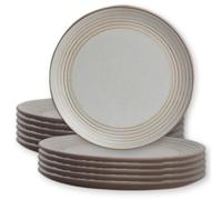 Steelite Bread Butter Plates, Creations Grigio Salinas Premium Melamine, Ideal Appetizers, Desserts and Bits, Commercial Foodservice and Restaurant Use, 6.5" Round, Two Tone Brown Taupe, Set of 12