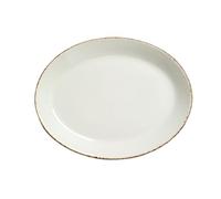 Steelite Brown Dapple Oval Coupe Plate 11inch / 28cm, Pack of 12