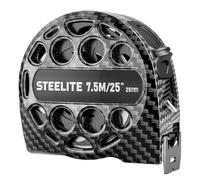 STEELITE Tape Measure 25'FT Stainless Steel Waterproof & Rustproof Retractable Measuring Tape with Hollow Design Carbon Fiber