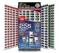 Steellabels - Best Set Ever Presidential Edition Mechanics Master Set (Green Edition) Chrome foil Socket Labels for All Metric & SAE sockets Plus Torx, E-Torx, Hex Drives and Screw Drives
