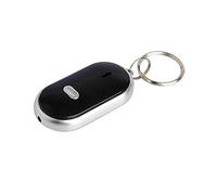 Steellwingsf Whistle Key Finder LED Flashing Beeping Remote Anti-Lost Locator Tool Keyring (Black)