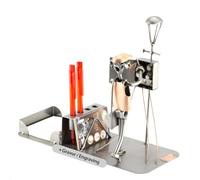 Steelman24 I Nuts and bolts sculpture Electrician Desk Organizer Office Tidy With Personal Engraving I Handmade metal ornaments I