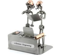 Steelman24 I Nuts and bolts sculpture Engineer 2 Person With Personal Engraving I Handmade ornaments I I Metal figurine