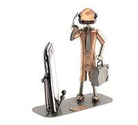 Steelman24 I Nuts and bolts sculpture Golden Mobileman Mobile Holder I Handmade ornaments I Made in Germany I I Metal figurine