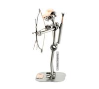 Steelman24 I Nuts and bolts sculpture Man With Bow And Arrow With Personal Engraving I Handmade ornaments I I Metal figurine