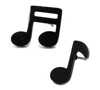 Steelmeup Stainless Steel Music Notes Quaver Post Stud Earrings Silver Gold Black Color, Stainless Steel, No Gemstone