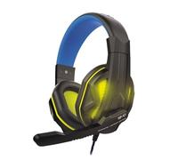 Steelplay HP-47 - Wired Gaming Headset. Stereo sound. Rotary microphone. Control Commands. Jack 3.5mm socket - for PS4. Switch. Xbox One. PC. Mac. Computer. Hack limited edition, integrated yellow LED