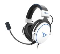 Steelplay HP-52, Wired Gaming Headset with Omnidirectional Microphone, Flexible and Detachable-5.1 Surround Sound-Compatible PS5, PS4, Switch, PC, Mac, Xbox, Smartphone, White