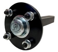 Steelpress Hub & Stub Axle Atv Quad Trailer High Speed 4 Stud 4 Inch Pcd 35mmx35mm 375Kgs