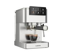 Klarstein SteelPresso Touch Espresso Machine - 20 Bar, 1350W, Stainless Steel, Milk Frother, Touch Display, 1.5L Water Tank, Cappuccino & Latte Maker, Compact Design