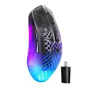SteelSeries Aerox 3 Wireless Gen 2 - Super-Light 68g Gaming Mouse - 4K Polling - 26K DPI Optical Sensor - 200 Hour Battery - IP54 Water Resistant - 80m Click Durability - RGB - Shadow