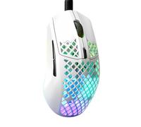SteelSeries Aerox 3 - Holey RGB Gaming Mouse - Ultra-lightweight Water Resistant Design - 8,500 DPI TrueMove Core Optical Sensor - Snow