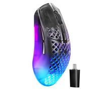 SteelSeries Aerox 3 Wireless Gen 2 - Super-Light 68g Gaming Mouse - 4K Polling - 26K DPI Optical Sensor - 200 Hour Battery - IP54 Water Resistant - 80m Click Durability - RGB - Shadow