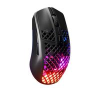 SteelSeries Aerox 3 Wireless - Holey RGB Gaming Mouse - Ultra-lightweight Water Resistant Design - 18K DPI TrueMove Air Optical Sensor - Lag-free 2.4GHz / Bluetooth Wireless - Onyx Black
