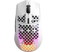 SteelSeries Aerox 3 Wireless - Holey RGB Gaming Mouse - Ultra-lightweight Water Resistant Design - 18K DPI TrueMove Air Optical Sensor - Lag-free 2.4GHz / Bluetooth Wireless - Snow