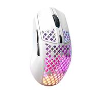 SteelSeries Aerox 3 Wireless - Holey RGB Gaming Mouse - Ultra-lightweight Water Resistant Design - 18K DPI TrueMove Air Optical Sensor - Lag-free 2.4GHz / Bluetooth Wireless - Snow