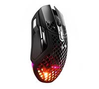 SteelSeries Aerox 5 Wireless - Holey RGB Gaming Mouse - Ultra-lightweight Water Resistant Design - 9 Buttons - Lag-free 2.4GHz / Bluetooth Wireless -