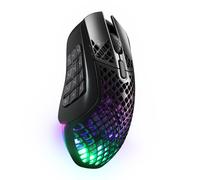 SteelSeries Aerox 9 Wireless - Holey RGB Gaming Mouse - Ultra-lightweight Water Resistant Design - 18 Programmable Buttons - Lag-f