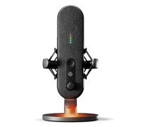 SteelSeries Alias USB Mic for PC - 3x Bigger Capsule for Gaming, Streaming and Podcasting - Sonar for Streamers Audio Software - AI Noise Cancelling - LED Mute & Level Monitoring - Shock Mount - Black