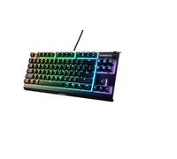 SteelSeries Apex 3 TKL - Gaming Keyboard - Tenkeyless Compact Form Factor - Silent Gaming Keyboard - 8-Zone RGB Illumination - IP32 Water & Dust Resistant - American QWERTY Layout , Black