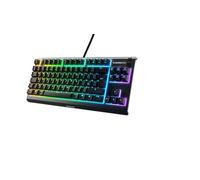 SteelSeries Apex 3 TKL - Gaming Keyboard - Tenkeyless Compact Form Factor - Silent Gaming Keyboard - 8-Zone RGB Illumination - IP32 Water & Dust Resistant - English QWERTY Layout , Black