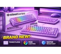 SteelSeries Apex 3 TKL - Gaming Keyboard - Tenkeyless Lavender, Lavender