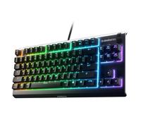 SteelSeries Apex 3 TKL - Gaming Keyboard - Tenkeyless Compact Form Factor - Silent Gaming Keyboard - 8-Zone RGB Illumination - IP32 Water & Dust Resistant - English QWERTY Layout , Black