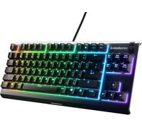 SteelSeries Apex 3 TKL - Gaming Keyboard - Tenkeyless Compact Form Factor - Silent Gaming Keyboard - 8-Zone RGB Illumination - IP32 Water & Dust Resistant - English QWERTY Layout , Black