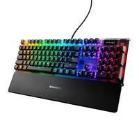 SteelSeries Apex 7 Mechanical Gaming Keyboard - OLED Smart Display - USB Passthrough and Media Controls - Linear and Quiet - RGB Backlit (Red Switch)