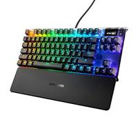 SteelSeries Apex 7 TKL Compact Mechanical Gaming Keyboard - OLED Smart Display - USB Passthrough and Media Controls - Tactile and Clicky - RGB Backlit (Blue Switch)