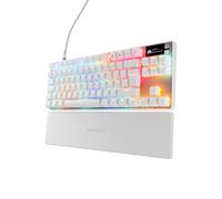 SteelSeries Apex Pro TKL Gen 3 - White Gaming Keyboard - Adjustable Hall Effect Switches; OmniPoint 3.0 - Game-Ready Presets - Rapid Trigger, Protect
