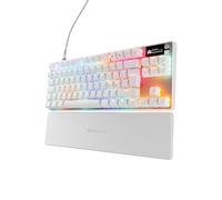 SteelSeries Apex Pro TKL Gen 3 White - HyperMagnetic Gaming Keyboard - Adjustable Actuation - Rapid Trigger - Game-Ready Presets - Protection Mode - Rapid Tap/SOCD - OLED - Nordic Layout QWERTY