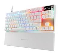 SteelSeries Apex Pro TKL Gen 3 White OmniPoint 3.0 Switches - Adjustable Actuation - Rapid Trigger - Game-Ready Presets - Protection Mode - Rapid Tap/SOCD - OLED - RGB - PBT Keycaps - USB-C