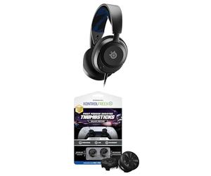 SteelSeries Arctis Nova 1P for PlayStation - PS5 Gaming Headset - Hi-Fi Drivers - 360° Spatial Audio + KontrolFr PS Fr alaxy Black for PlayStation (PS4/PS5 Controller) Performance Thumbsticks