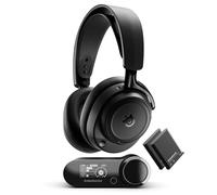SteelSeries Arctis Nova Elite - Hi-Res Wireless Gaming Headset - 96kHz/24bit - Carbon Fiber Speakers - ANC - AI Noise Rejection - App - 2.4GHz + BT - Multi-Source Mix - OmniPlay PC+PS+Xbox - Black