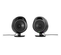 SteelSeries Arena 3 - Full-Range 2.0 Gaming Speakers - Immersive Audio - On-Speaker Controls - 4" Speaker Drivers - Wired & Bluetooth - 3.5mm Aux - PC, Mac, Mobile - UK Plug, Black