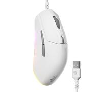 SteelSeries Rival 3 Gen 2 Gaming Mouse - 8500 DPI TrueMove Core Optical Sensor - 60 Million Click Durability - Low Latency - 77g Lightweight - 100% PTFE Feet - RGB - White