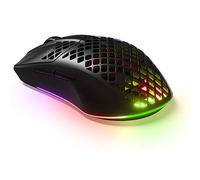 steelseries Steelseries Aerox 3 Wireless Gaming Mouse, Ultra-Lightweight 66g Bluetooth 2.4GHz Quantum 2.0 Wireless, 200+ Hours of Battery, RGB, Not Sold in Japan, Black