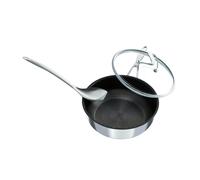 Circulon Steelshield Hybrid Non-stick Stainless Steel Chef Sauté Pan & Spoon Set - 24Cm, Silver