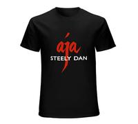 Steely Dan Aja Logo Rock Music Legend Men's T-Shirt Black XXL