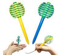 Steemjoey 2 PCS Fidget Pen Decompression Ballpoint Pen, Multifunction Writing Ballpoint Pen Office Desk Toys Boredom Buster, Party Bag Filler for Adults Kids Students