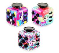 Steemjoey 3Pcs Fidget Toys Cube Toys Sensory Toys Stress Relieve Toys Anti-anxiety Toys for Children and Adults