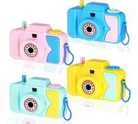 Steemjoey 4PCS Kids' Camera Toy, Cartoon Mini Camera Toy Set, Mini Camera Toy with Animal Multi-prism Kaleidoscope Pictures Lens, Birthday Party Favors Birthday Return Gifts for Boys, Girls, Toddler