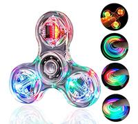 Steemjoey Crystal Led Light Fidget Toy Stress Relief Anti-Anxiety Brain Development Gift for Children and Adults (Crystal-White)