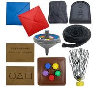Steemjoey Gonggi Stone Korean Game Set, Traditional Korean Folk Game Set Jack Play Squid Pebbles, Mini Grasping Five Stone with Base, Portable Family Travel Christmas Birthday Party Gifts for All Ages