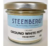 Steenbergs Organic Ground White Pepper Standard Jar - 45g