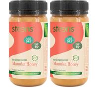Steens Manuka Honey - MGO 515+ - Pure & Raw 100% Certified UMF 15+ Manuka Honey - Bottled and Sealed in New Zealand - 500g (Pack of 2)