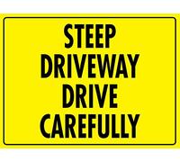 Steep Driveway Drive Carefully Sign Metal Tin Sign 8x12 Inches Caution Danger Safety Security Warning Notice Signs