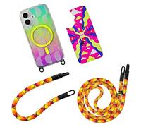 SteepLab Freehand Case + Canvas Cover + Freehand Crossbody and Wrist Lanyard Bundle for iPhone 16 - Hands-Free Carry with Bold Color Protection - Solar Ripple