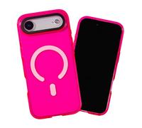 SteepLab Magnetic Barrier Case for iPhone 17 Air, Compatible with MagSafe, Impact Absorbing 360 Degree Protection with Built-in Magnets (Radiant Hot Pink)
